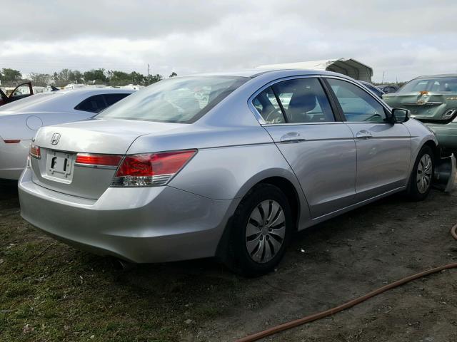 1HGCP2F34CA114427 - 2012 HONDA ACCORD LX SILVER photo 4