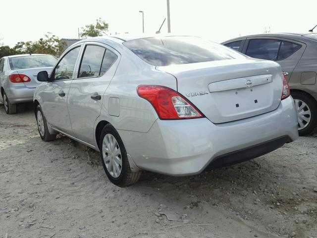 3N1CN7AP6FL933760 - 2015 NISSAN VERSA S GRAY photo 3