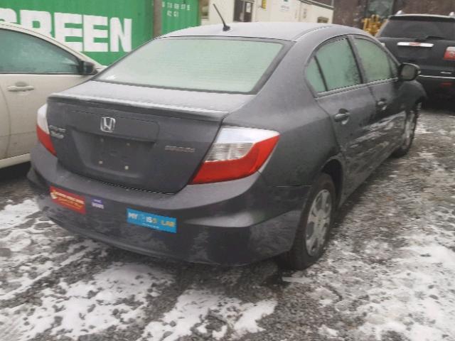 JHMFB4F33CS005293 - 2012 HONDA CIVIC HYBR GRAY photo 4