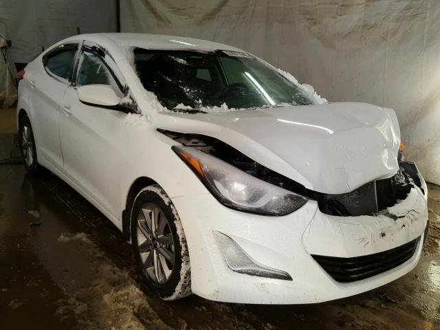 5NPDH4AE4EH514150 - 2014 HYUNDAI ELANTRA SE WHITE photo 1