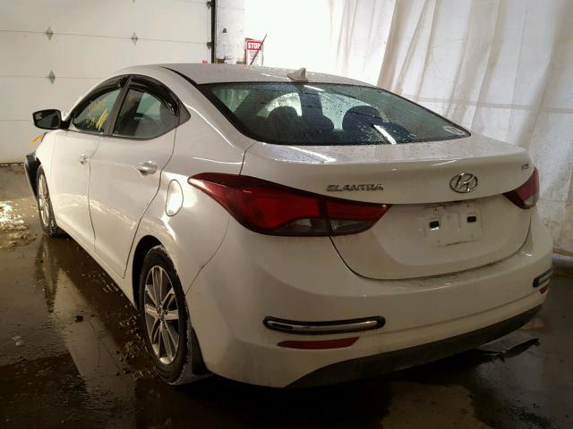 5NPDH4AE4EH514150 - 2014 HYUNDAI ELANTRA SE WHITE photo 3