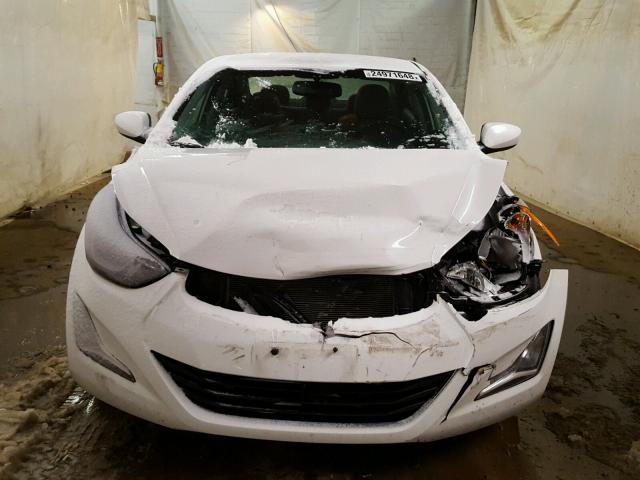 5NPDH4AE4EH514150 - 2014 HYUNDAI ELANTRA SE WHITE photo 9