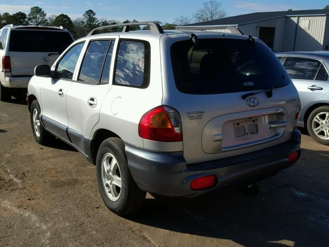 KM8SC83D31U103206 - 2001 HYUNDAI SANTA FE G SILVER photo 3