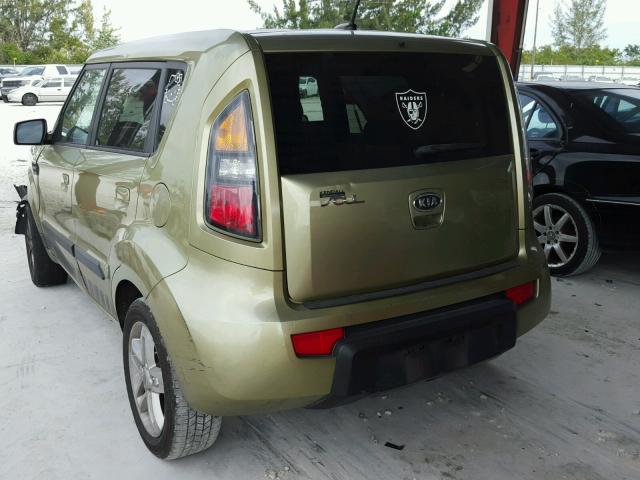 KNDJT2A29A7166498 - 2010 KIA SOUL + GREEN photo 3