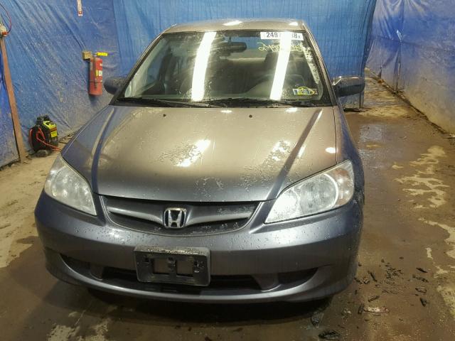 2HGES16534H633636 - 2004 HONDA CIVIC LX GRAY photo 9