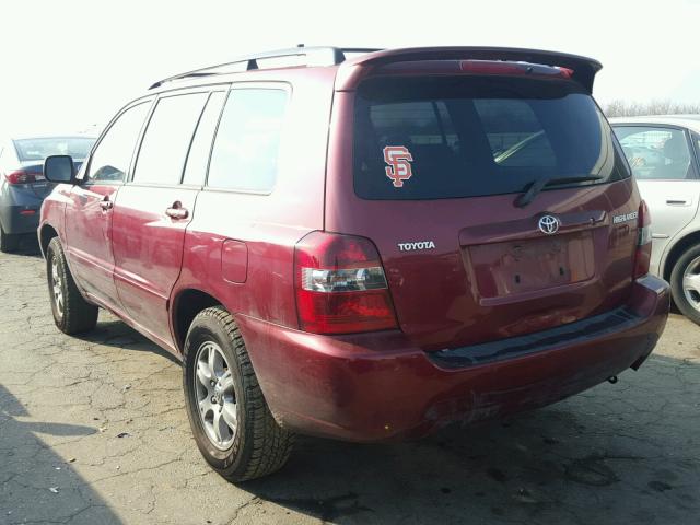 JTEGD21A440079633 - 2004 TOYOTA HIGHLANDER RED photo 3