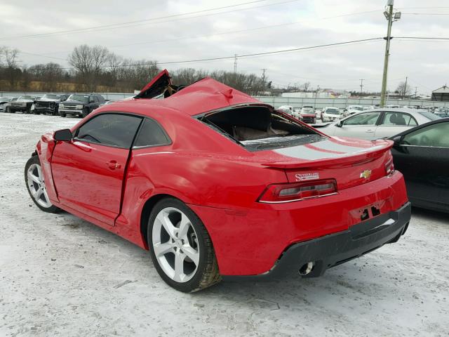 2G1FF1E39F9299609 - 2015 CHEVROLET CAMARO LT RED photo 3