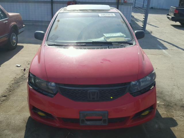 2HGFG1B88AH519309 - 2010 HONDA CIVIC EX RED photo 9