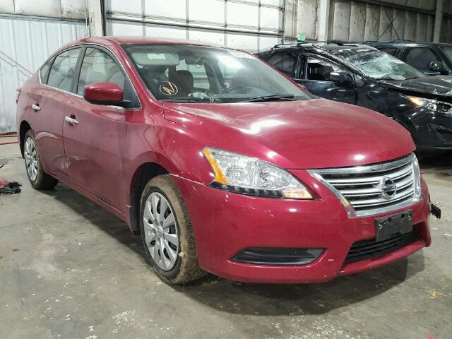 3N1AB7AP7DL681109 - 2013 NISSAN SENTRA S RED photo 1