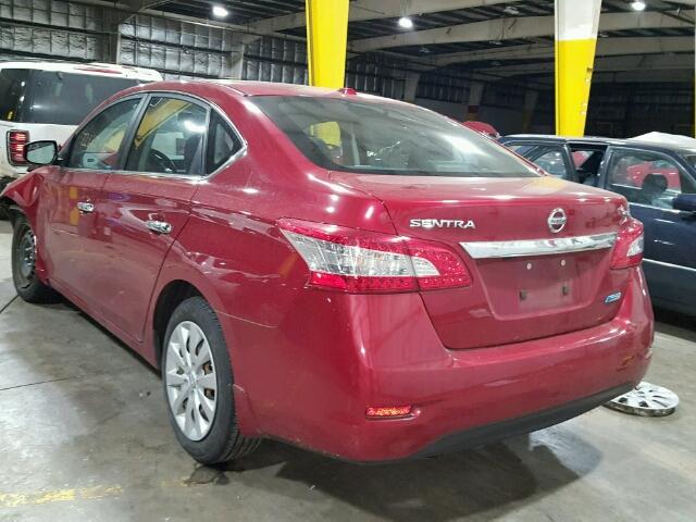 3N1AB7AP7DL681109 - 2013 NISSAN SENTRA S RED photo 3