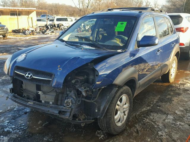 KM8JN72D26U321341 - 2006 HYUNDAI TUCSON GLS BLUE photo 2