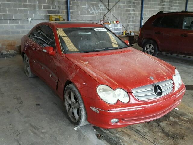 WDBTJ65J45F166068 - 2005 MERCEDES-BENZ CLK 320C RED photo 1