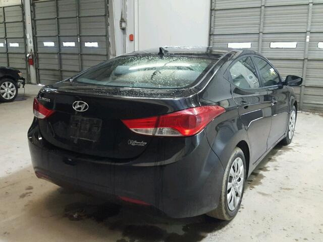 KMHDH4AE1CU472826 - 2012 HYUNDAI ELANTRA GL BLACK photo 4