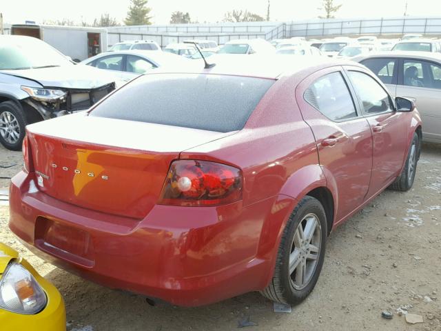 1C3CDZCB6CN177764 - 2012 DODGE AVENGER SX RED photo 4