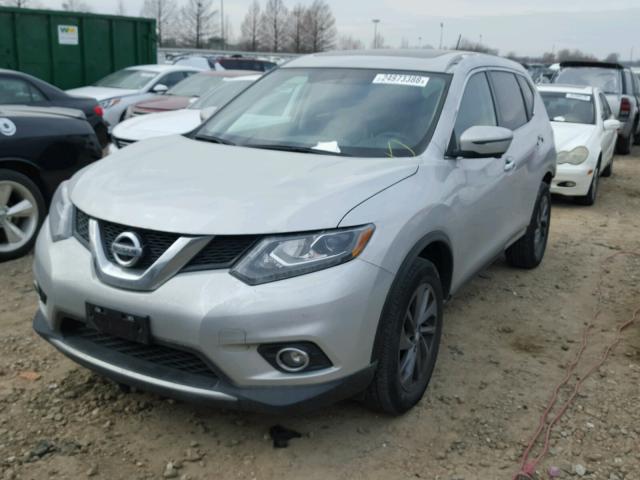 5N1AT2MV9GC798158 - 2016 NISSAN ROGUE S SILVER photo 2