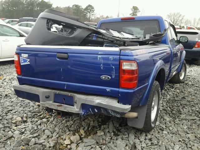 1FTYR14U14PB49185 - 2004 FORD RANGER SUP BLUE photo 4