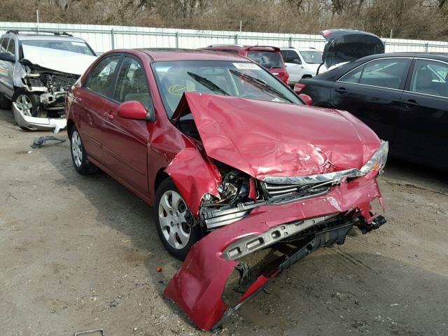 KNAFE221295661300 - 2009 KIA SPECTRA EX BURGUNDY photo 1