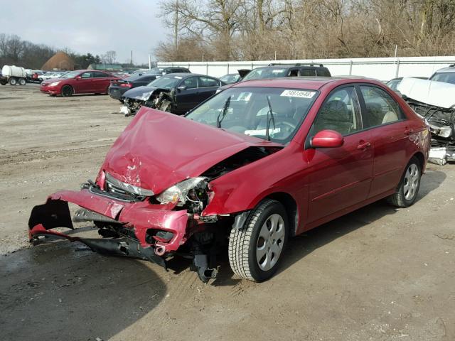 KNAFE221295661300 - 2009 KIA SPECTRA EX BURGUNDY photo 2