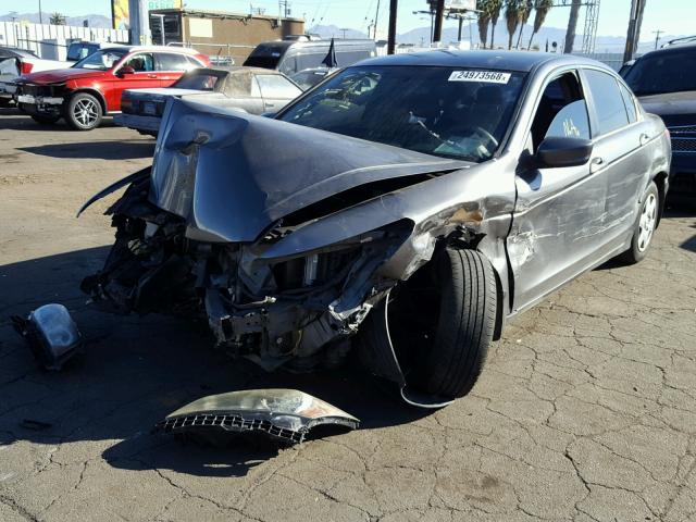 1HGCP26359A025667 - 2009 HONDA ACCORD LX GRAY photo 2