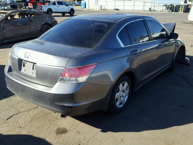 1HGCP26359A025667 - 2009 HONDA ACCORD LX GRAY photo 4