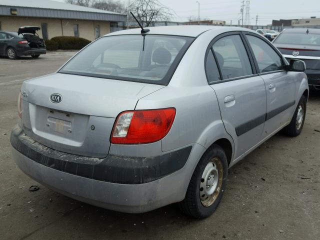 KNADE223396584827 - 2009 KIA RIO BASE SILVER photo 4