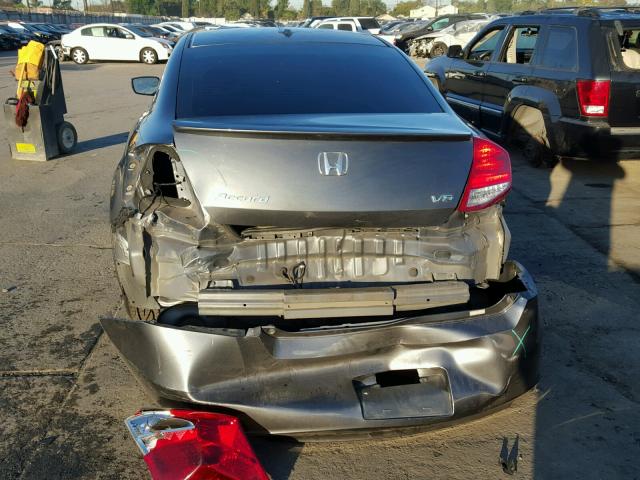 1HGCS2A89CA000375 - 2012 HONDA ACCORD EXL GRAY photo 9