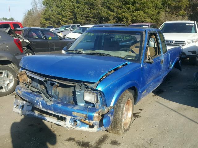 1GCCS19X3V8200862 - 1997 CHEVROLET S TRUCK S1 BLUE photo 2