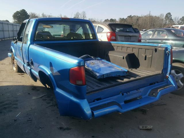 1GCCS19X3V8200862 - 1997 CHEVROLET S TRUCK S1 BLUE photo 3