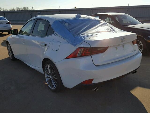 JTHBF1D20E5042637 - 2014 LEXUS IS 250 WHITE photo 3