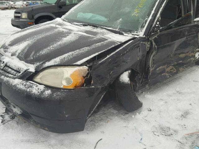 2HGES257X1H604445 - 2001 HONDA CIVIC EX შავი ფოტო 9