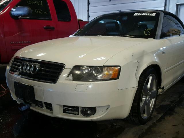 WAUBC48H06K003122 - 2006 AUDI A4 S-LINE WHITE photo 9