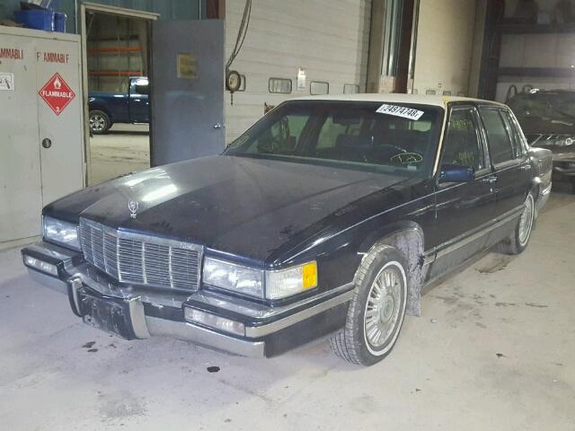 1G6CD53BXN4254460 - 1992 CADILLAC DEVILLE BLUE photo 2