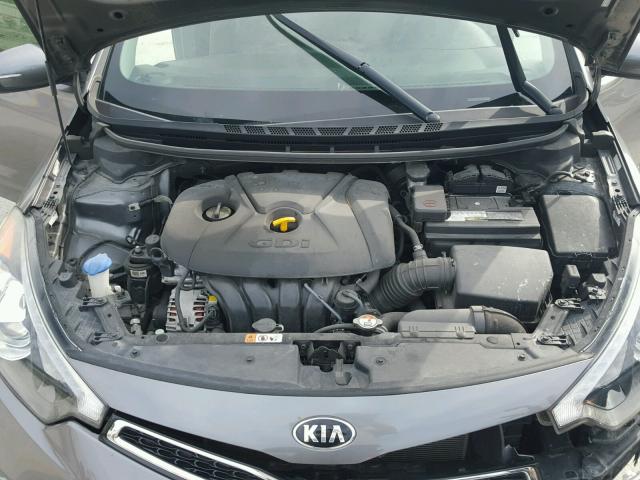 KNAFX6A86F5405317 - 2015 KIA FORTE EX GRAY photo 7