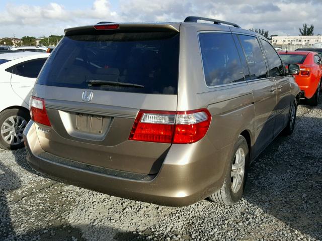 5FNRL38446B452230 - 2006 HONDA ODYSSEY EX BEIGE photo 4