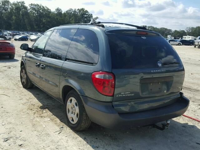 1B8GP253X2B636131 - 2002 DODGE CARAVAN SE GREEN photo 3