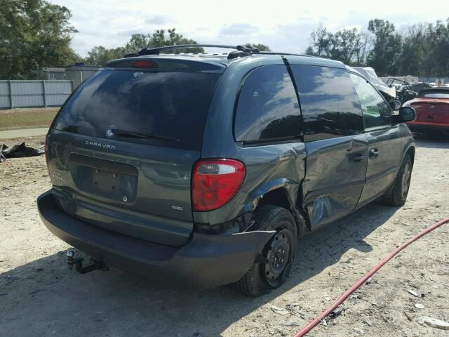 1B8GP253X2B636131 - 2002 DODGE CARAVAN SE GREEN photo 4