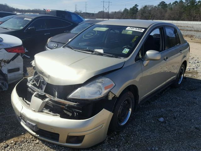 3N1BC11E48L372832 - 2008 NISSAN VERSA S TAN photo 2