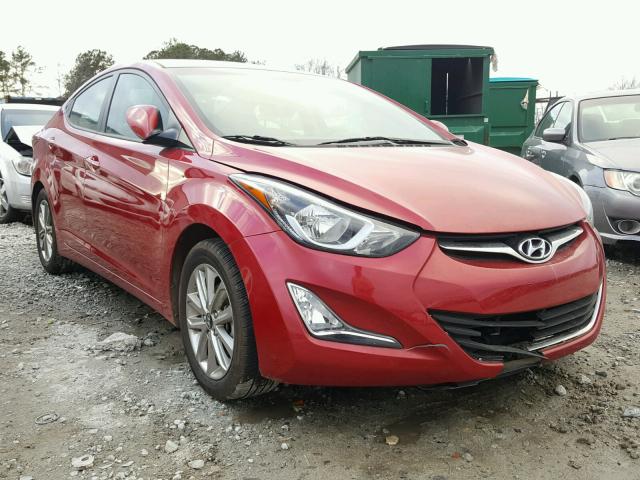 KMHDH4AE0GU518720 - 2016 HYUNDAI ELANTRA SE RED photo 1