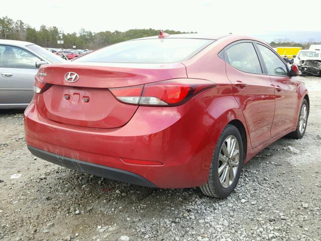 KMHDH4AE0GU518720 - 2016 HYUNDAI ELANTRA SE RED photo 4