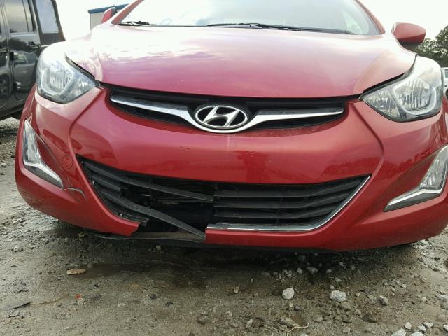 KMHDH4AE0GU518720 - 2016 HYUNDAI ELANTRA SE RED photo 9