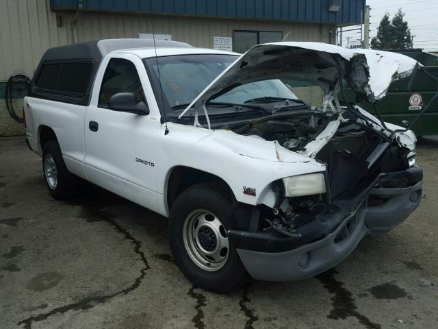 1B7FL26X9XS296670 - 1999 DODGE DAKOTA WHITE photo 1