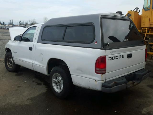 1B7FL26X9XS296670 - 1999 DODGE DAKOTA WHITE photo 3