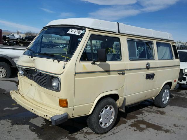 WV2ZA0253CH120105 - 1982 VOLKSWAGEN VANAGON CA YELLOW photo 2