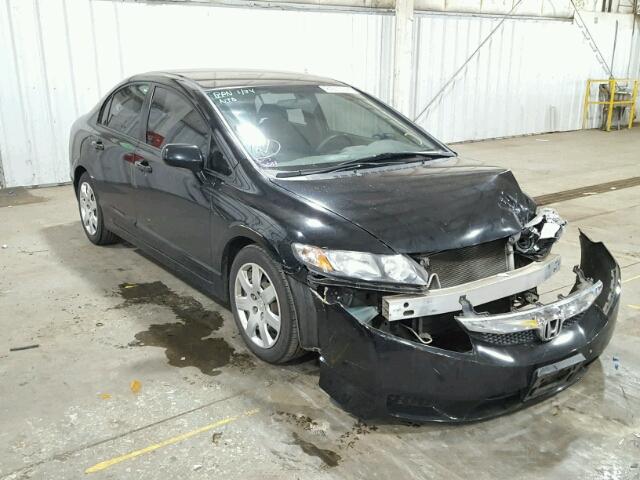 2HGFA1F57BH536752 - 2011 HONDA CIVIC LX BLACK photo 1