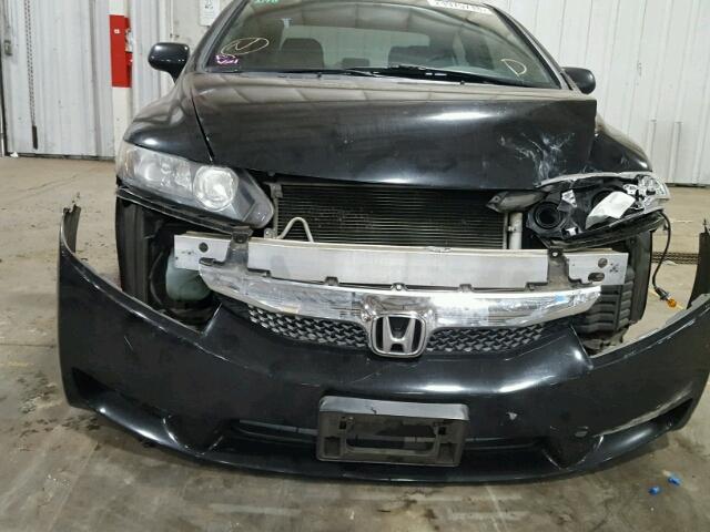 2HGFA1F57BH536752 - 2011 HONDA CIVIC LX BLACK photo 9