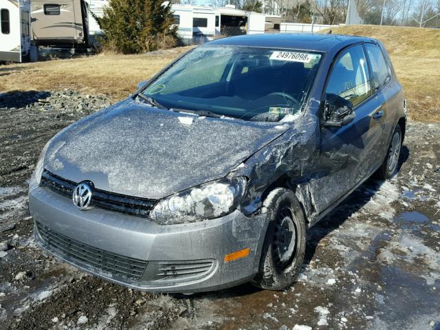 WVWAB7AJ2CW089053 - 2012 VOLKSWAGEN GOLF 灰色 照片 2
