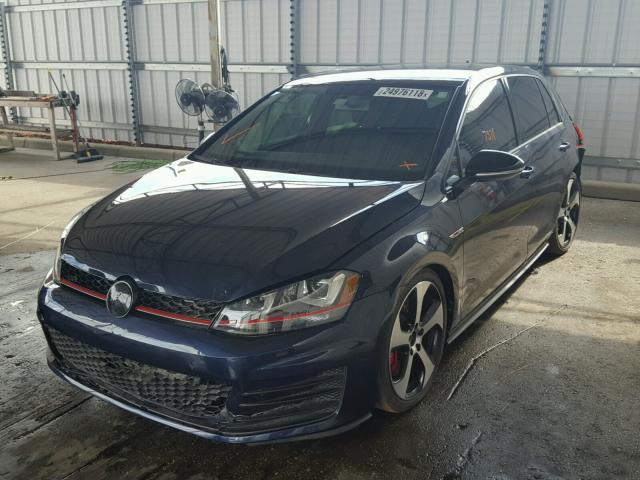 3VW447AU0HM027222 - 2017 VOLKSWAGEN GTI S/SE BLUE photo 2