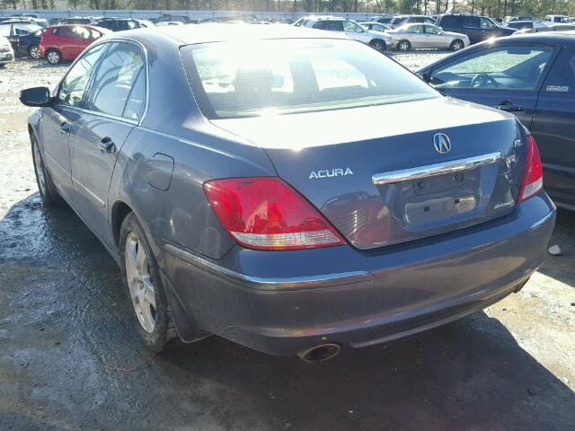 JH4KB16647C000966 - 2007 ACURA RL GRAY photo 3