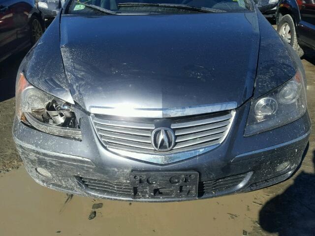 JH4KB16647C000966 - 2007 ACURA RL GRAY photo 9