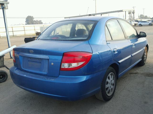 KNADC125156365019 - 2005 KIA RIO BLUE photo 4